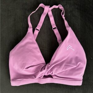 ONER ACTIVE UNIFIED TWIST SPORTS BRA IN ORCHID PURPLE SIZE XS